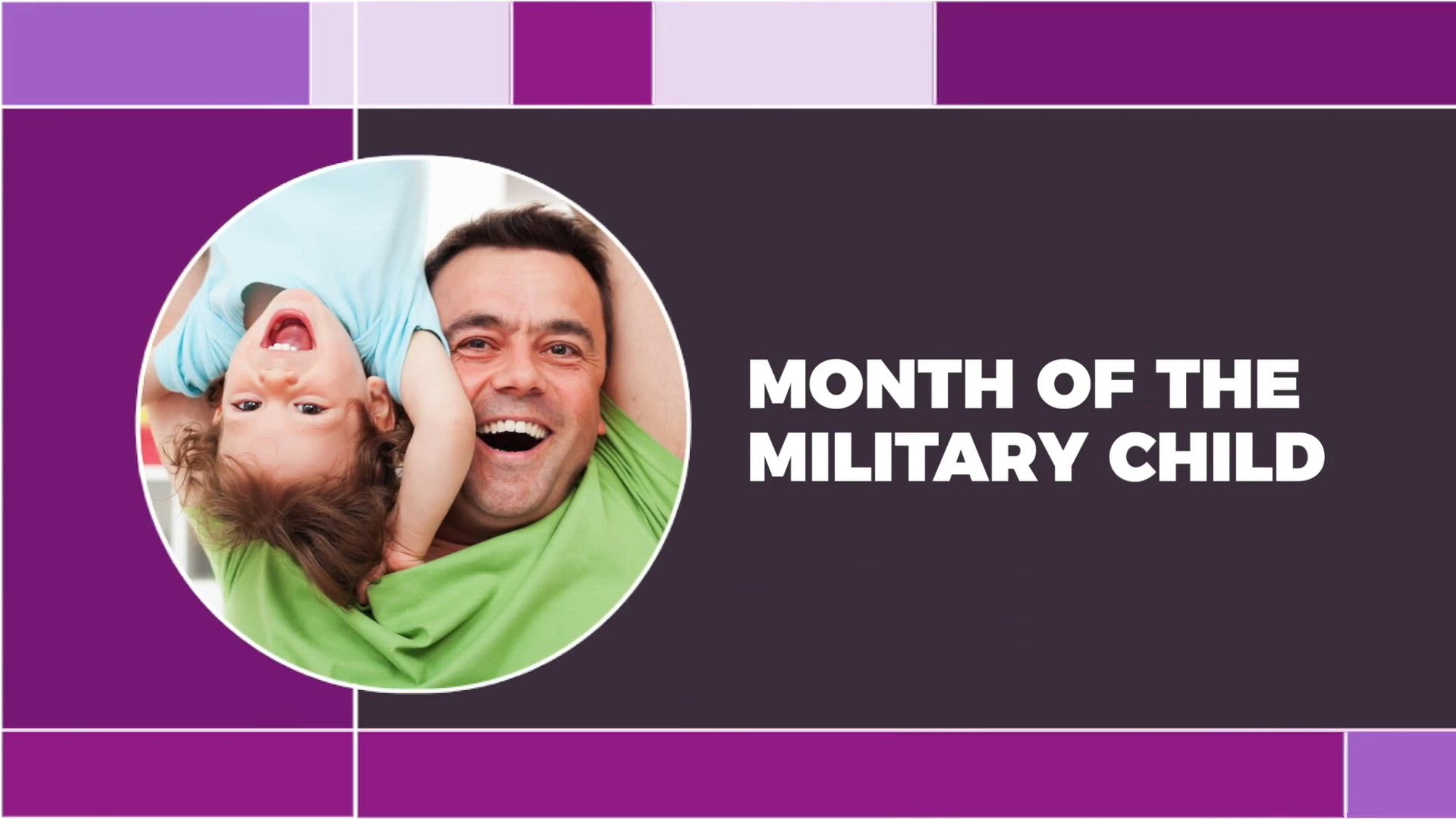 April is the Month of the Military Child. Show your support by wearing purple throughout the month!